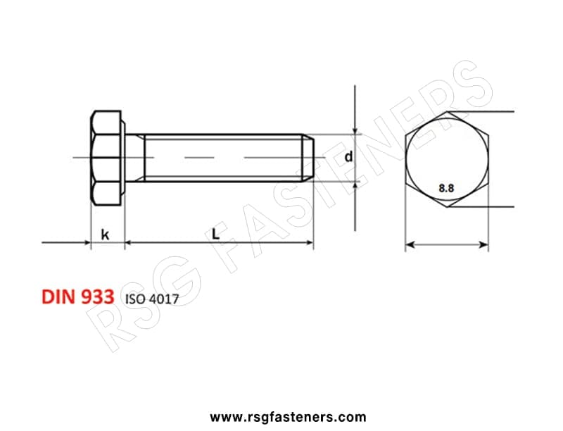 hex bolt din 933 4