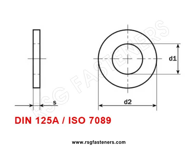 plain washer din 125 4